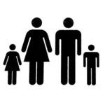 A family of friendly vector graphics